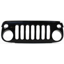 2007-2015 Jeep Wrangler Grille, Plastic, Smooth Black - Classic 2 Current Fabrication