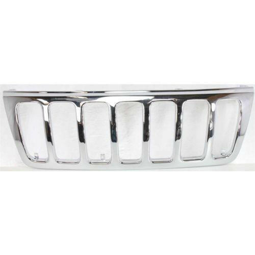 1999-2003 Jeep Grand Cherokee Grille, Chromed Plated.