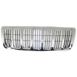 1999-2003 Jeep Grand Cherokee Grille, Chrome Shell.