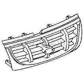 2001-2002 Kia Optima Grille, Chrome Shell/Black Insert.