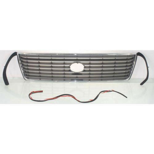 1995-1997 Volvo S400 Grille, Chrome Shell/gray Insert.