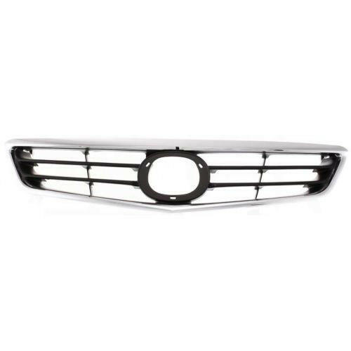 2000-2002 Mazda 626 Grille, Chrome Shell/Black Insert.