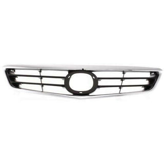 2000-2002 Mazda 626 Grille, Chrome Shell/Black Insert.