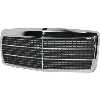 1984-1989 Mercedes 190D Grille, Chrome Shell/primed.