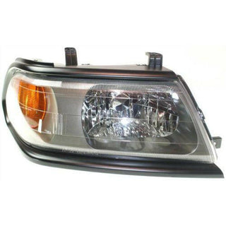 2000-2004 Mitsubishi Montero Sport Head Light RH, Assembly, Flat Black.