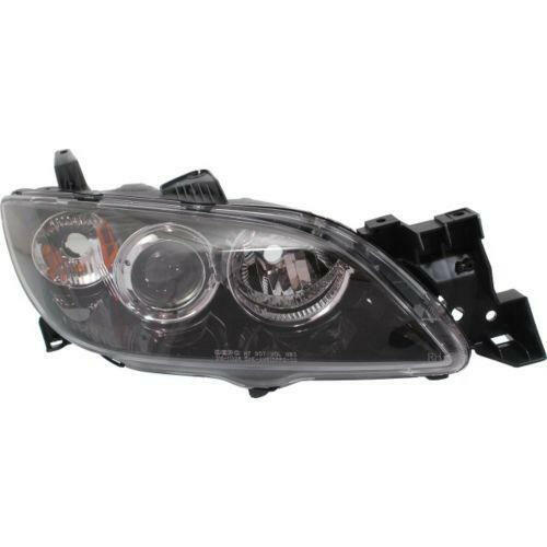 2004-2009 Mazda 3 Head Light RH, Lens And Housing, Halogen, Sedan - Capa.