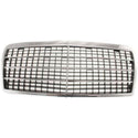 1994-1995 Mercedes E-class Grille, Chrome Shell/gray.
