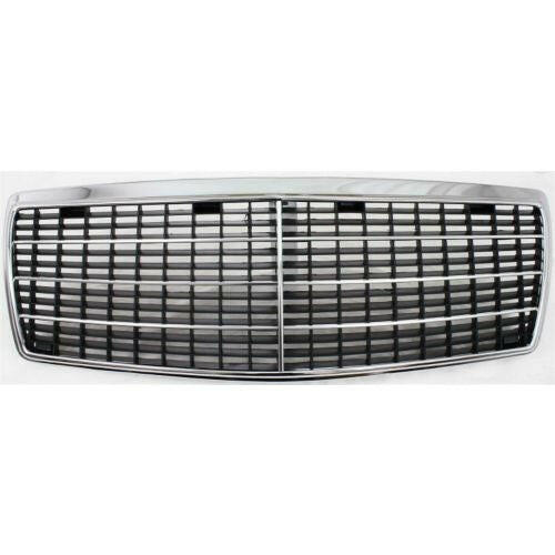1992-1994 Mercedes S-class Grille, Chrome Shell/Black.
