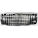 1992-1994 Mercedes S-class Grille, Chrome Shell/Black.