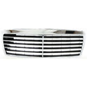 1996-1999 Mercedes E-class Grille, Chrome Shell/Black - Classic 2 Current Fabrication
