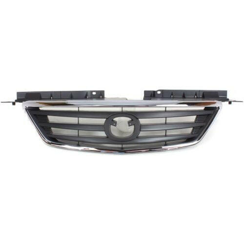 2000-2001 Mazda Mpv Grille, Chrome Shell/gray Insert.