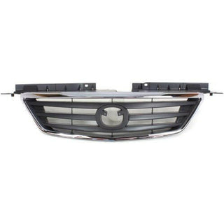 2000-2001 Mazda Mpv Grille, Chrome Shell/gray Insert.