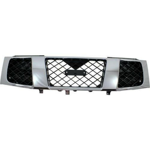 2004-2007 Nissan Titan Grille, Chrome Shell/Black.