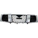 2004-2007 Nissan Titan Grille, Chrome Shell/Black.