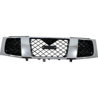 2004-2007 Nissan Titan Grille, Chrome Shell/Black.