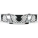 2005-2008 Nissan Frontier Grille, Assembly, Chrome Shell/ Black.
