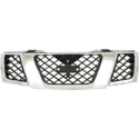 2005-2008 Nissan Frontier Grille, Assembly, Chrome Shell/Black Insert.