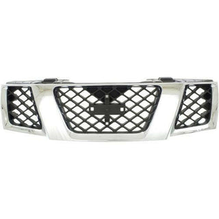 2005-2008 Nissan Frontier Grille, Assembly, Chrome Shell/Black Insert.
