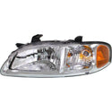 2002-2003 Nissan Sentra Head Light LH, Assembly, w/Chrome Trim, CA/GXE/XE.