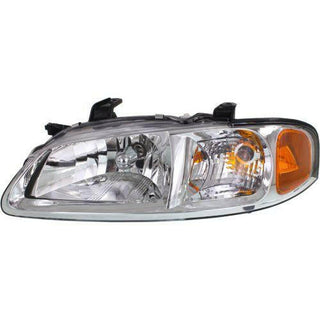 2002-2003 Nissan Sentra Head Light LH, Assembly, w/Chrome Trim, CA/GXE/XE.