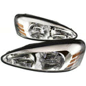 2004-2008 Pontiac Grand Prix Clear Head Light, Lens And Housing, Chrome.