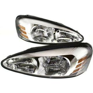 2004-2008 Pontiac Grand Prix Clear Head Light, Lens And Housing, Chrome.