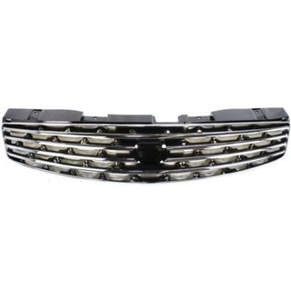 2003-2007 Infiniti G35 Grille, Chrome Shell/Black - Classic 2 Current Fabrication