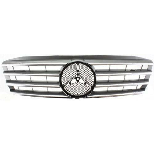 2001-2004 Mercedes C-Class Grille, Plastic, Silver.