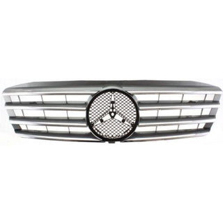 2001-2004 Mercedes C-Class Grille, Plastic, Silver - Classic 2 Current Fabrication