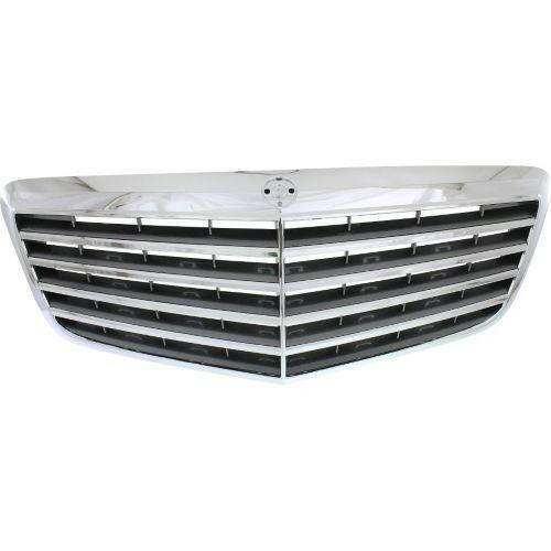 2007-2008 Mercedes E-class Grille, Chrome Shell/Silver.