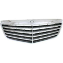 2007-2008 Mercedes E-class Grille, Chrome Shell/Silver.