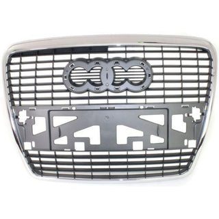2005-2008 Audi A6 Quattro Grille, Chrome Shell/Silver Black Insert - Classic 2 Current Fabrication