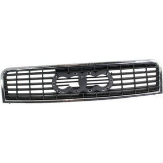 2002-2005 Audi A4 Grille, Chrome Shell/satin Black - Classic 2 Current Fabrication
