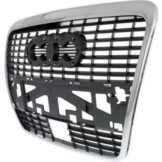 2009-2011 Audi A6 Grille, Chrome Shell/Silver Black - Classic 2 Current Fabrication