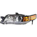 2007-2008 Acura TL Head Light LH, Lens And Housing, Base Model.