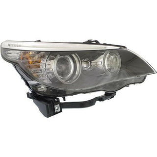 2008-2010 BMW 5 Head Light LH, Lens And Housing, Hid, w/Out Hid Kit.