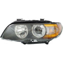 2004-2006 BMW X5 Head Light LH, Lens And Housing, Halogen, With White.