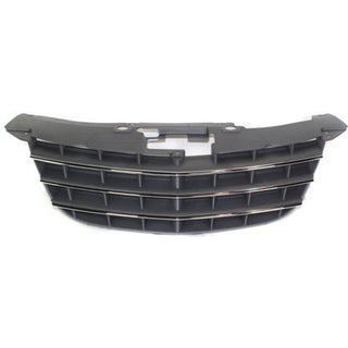 2007-2010 Chrysler Sebring Grille, Silver Black - Classic 2 Current Fabrication