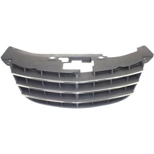 2007-2010 Chrysler Sebring Grille, Silver Black (CAPA).