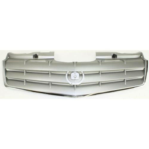 2004-2005 Cadillac SRX Grille, Silver, with Chrome Molding.