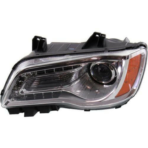 2011-2014 Chrysler 300 Head Light LH, Assembly, Halogen, Chrome Bezel.