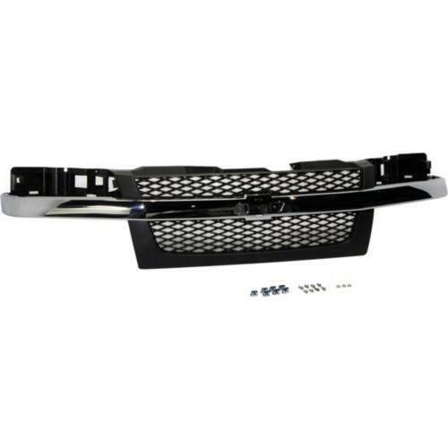 2004-2012 Chevy Colorado Grille, Mesh Insert, Dark Gray W/ Center Bar.