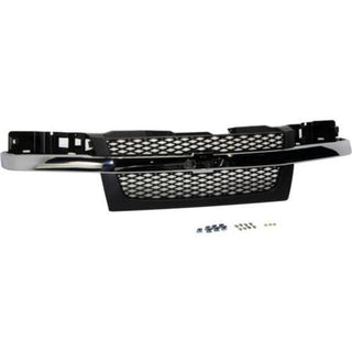 2004-2012 Chevy Colorado Grille, Mesh Insert, Dark Gray W/ Center Bar - Classic 2 Current Fabrication