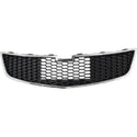 2011-2014 Chevy Cruze Grille, Lower, Chrome Shell/Black.