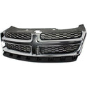 2011-2014 Dodge Avenger Grille, Chrome Shell/Dark Gray.