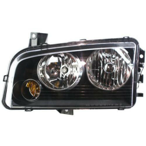 2006-2007 Dodge Charger Head Light LH, Assembly, Halogen, Black Interior.