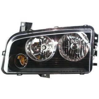 2006-2007 Dodge Charger Head Light LH, Assembly, Halogen, Black Interior.