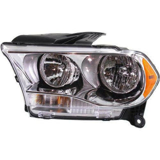 2011-2013 Dodge Durango Head Light LH, Assembly, Halogen, Chrome Interior.