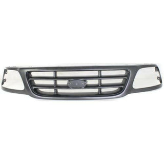 1997-2004 Ford F-250 Pickup Grille, Cross Bar Insert, gray.
