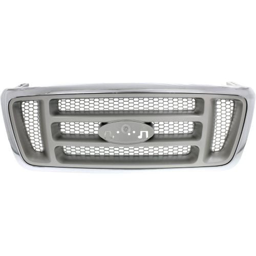 2005-2008 Ford F-150 Grille, Chrome Shell/gray Insert - Classic 2 Current Fabrication